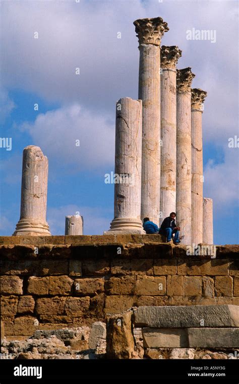 Columns / Thuburbo Majus Stock Photo - Alamy