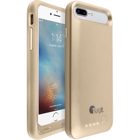 Surgit Battery Case for iPhone 7 Plus/8 Plus (Gold) SMAPC-IP7P-G