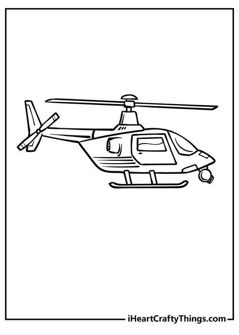 Helicopter Coloring Page