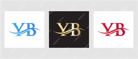 Premium Vector | Letter yb logo design. yb logotype template