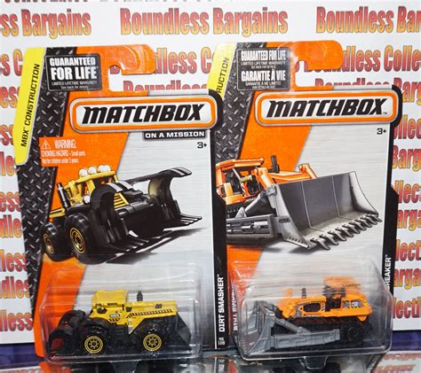 MATCHBOX 2016 CONSTRUCTION VEHICLES DIRT SMASHER AND GROUND BREAKER ...