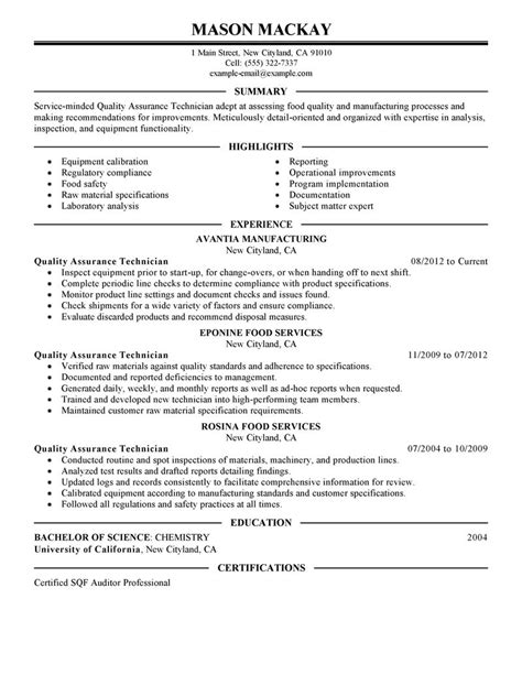 Quality Assurance Resume Examples | Wellness Resume Samples | LiveCareer