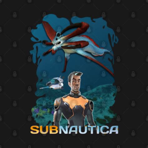 Subnautica, Ryley Robinson with Reaper Leviathan - Subnautica - T-Shirt ...