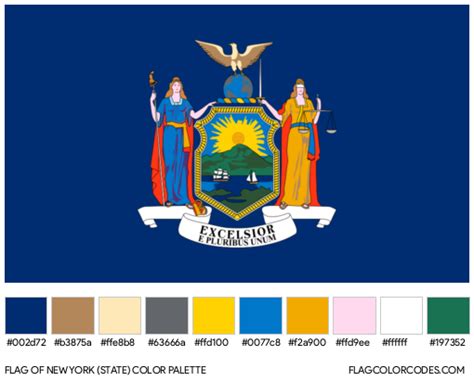 New York (State) flag color codes