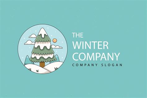 Realistic winter logo template design 14533001 Vector Art at Vecteezy