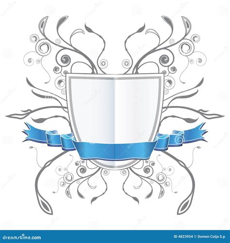 Floral coat of arms stock vector. Illustration of heraldic - 4823954