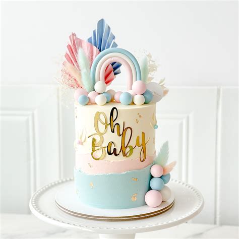 Charlie - Gender Reveal Cake • Gender Reveal • Creme Maison Bakery Singapore