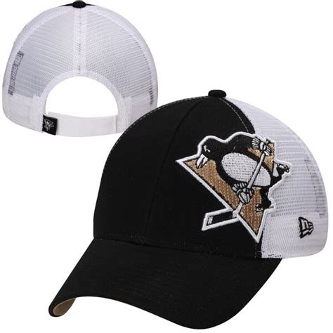 New Era Pittsburgh Penguins Ladies Sequin Shimmer 9FORTY Adjustable Hat - Black/White - Shop.NHL.com