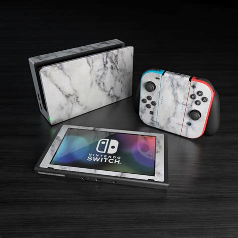 Nintendo Switch Skin - White Marble by Marble Collection | DecalGirl