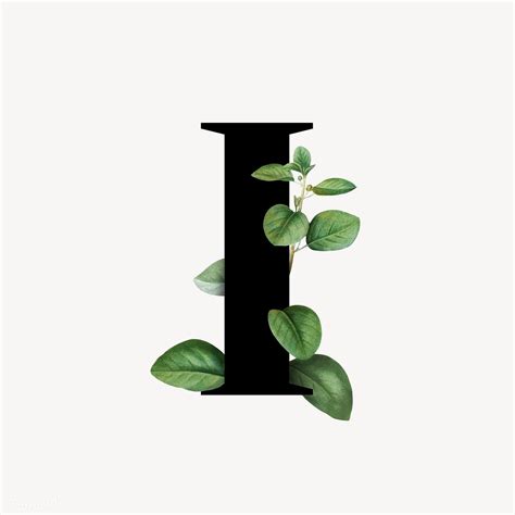 Botanical capital letter I illustration | premium image by rawpixel.com / Aum / Donlaya / Kappy ...