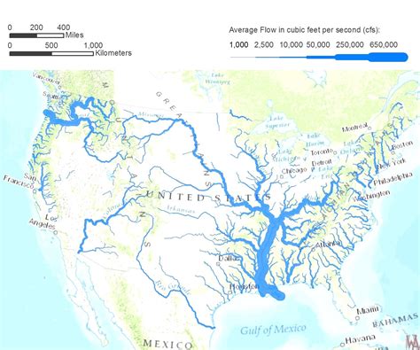 blank us map with rivers printable us maps - river maps of the usa whatsanswer - Svetlanaei Oleg