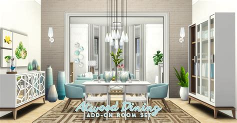 My Sims 4 Blog: Atwood Dining Set Addon by Peacemaker ic