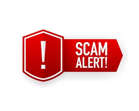 Premium Vector | Scam alert red banner. scam sign label isolated ...