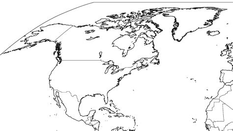 North America outline map - Full size