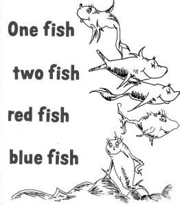 Dr Seuss Coloring Pages One Fish Two Fish