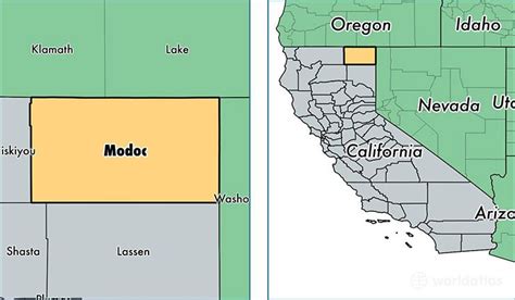 Modoc County, California / Map of Modoc County, CA / Where is ... | Modoc county, California map ...