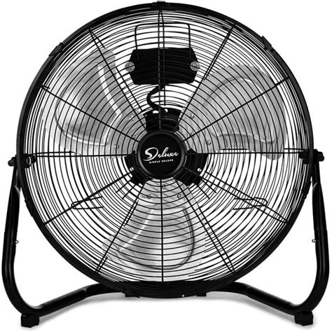 Simple Deluxe HIFANXFLOOR20 20 Inch 3-Speed High Velocity Heavy Duty Metal Industrial Floor Fans ...