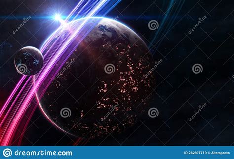 Deep space planets stock illustration. Illustration of field - 262207719