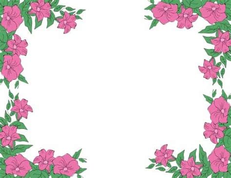 Free Printable Flower Border