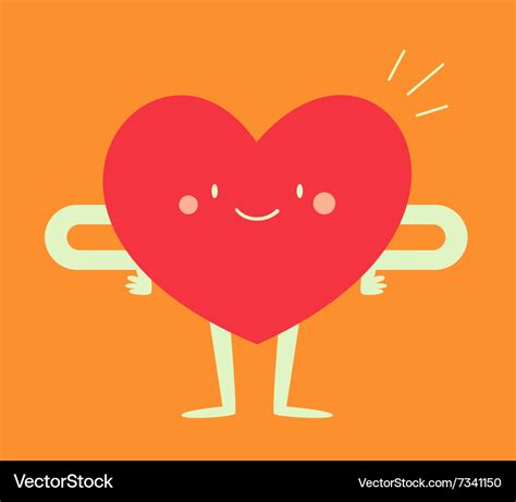 Happy heart feeling good Royalty Free Vector Image