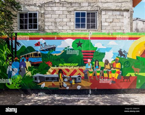 Graffiti Mural Paintings at Culture Yard, Trench Town, Kingston, Saint Andrew Parish, Jamaica ...