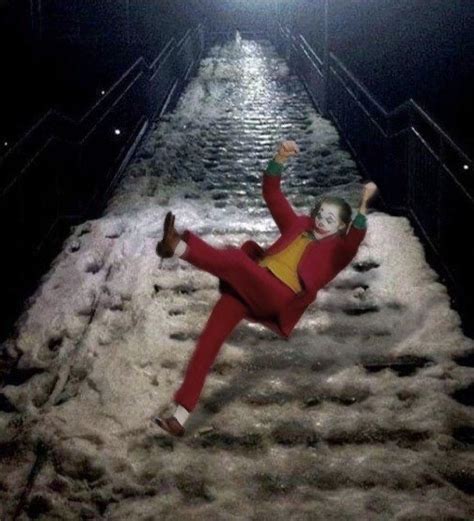 Caution: No winter maintenance | Joker Stairs | Know Your Meme