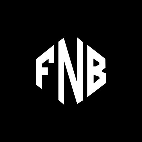 diseño de logotipo de letra fnb con forma de polígono. fnb polígono y ...