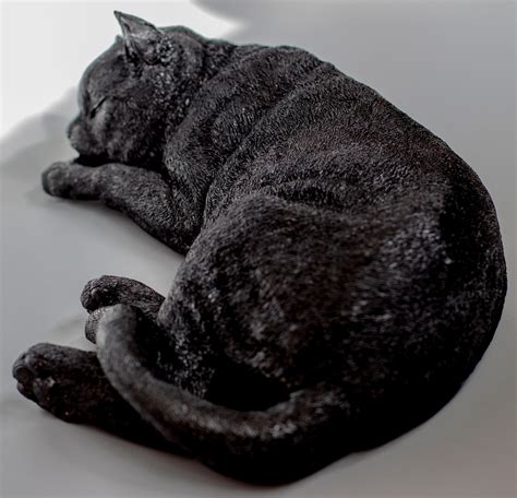 Large Cat Statue Sleeping Cat Statue Memorial Pet Ornament Grave ...