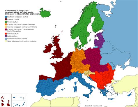 Cultural Areas map of Europe-detailed : MapPorn