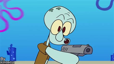 Squidward shoots Spongebob - YouTube