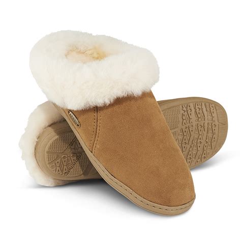 The Arch Supporting Sheepskin Slide Slippers - Hammacher Schlemmer