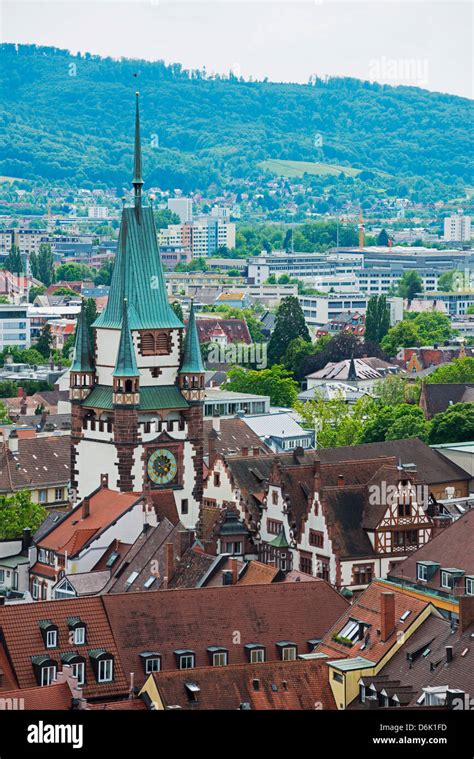 Old town city gate, Freiburg, Baden-Wurttemberg, Germany, Europe Stock ...