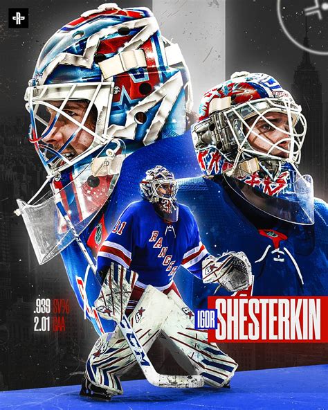 Made a design for the leading Vezina trophy winner, y'all like it? IG: rondydesigns : r/rangers