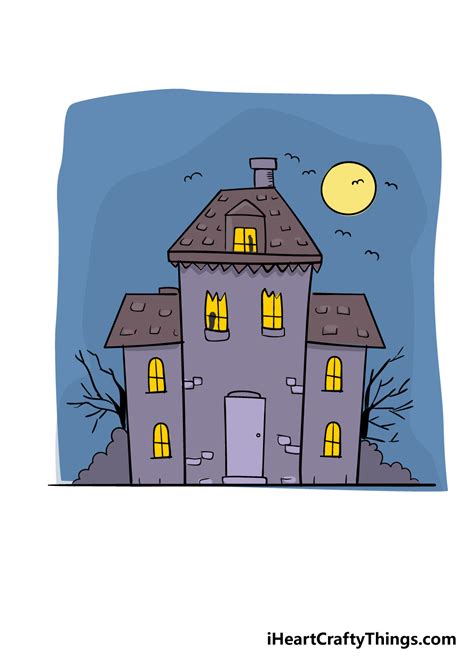 How to Draw an Easy Haunted House - Meyer Eins1982