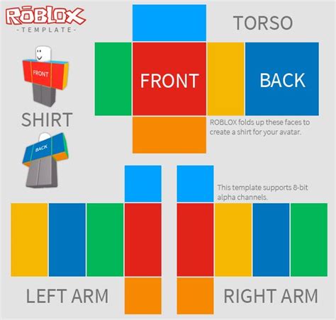 As 9 melhores imagens em ROBLOX templates no Pinterest | Modelos, Camisetas e Asas