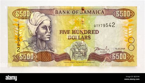 Jamaican Five Hundred 500 Dollar Bank Note Stock Photo - Alamy