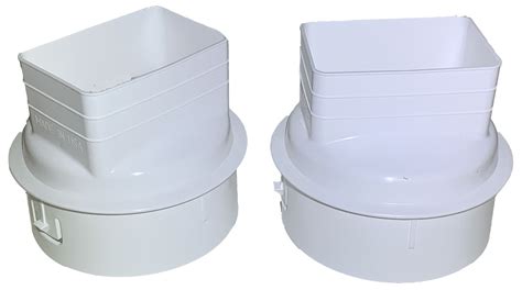 3x4x6 Universal Downspout to Drain Pipe Adapter, White - Walmart.com