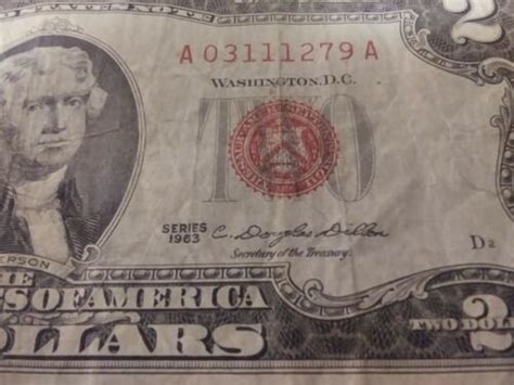 1963 Series Two Dollar Bill Red Insignia - circesoftware.net