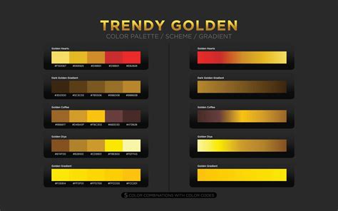 golden color palettes, golden color schemes, golden color gradients ...