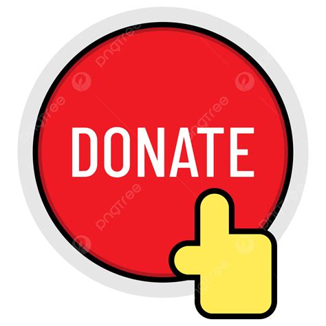 Push Button Clipart Transparent PNG Hd, Donate Button Push Hand Vector ...