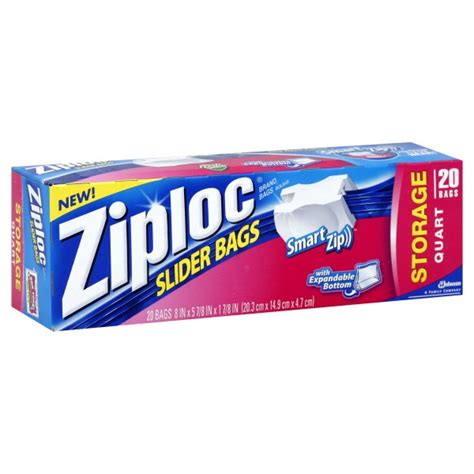 Ziploc Slider Storage Bags Quart