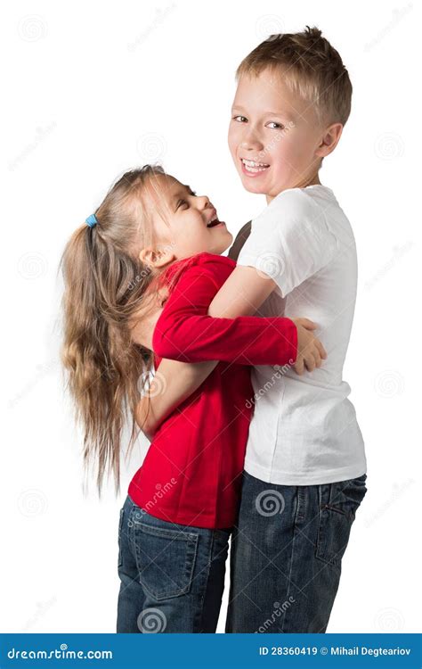 Boy and Girl Hugging stock image. Image of portrait, love - 28360419