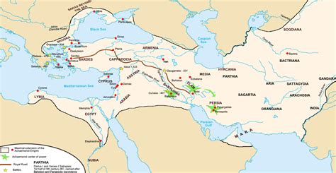 Persian Empire Map Royal Road