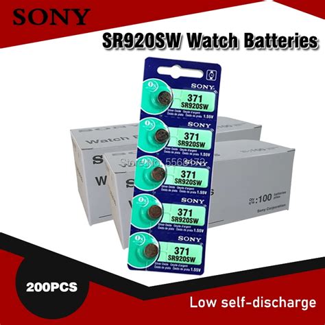 200pcs/lot 100% Original 371 SR920SW 920 SR920 1.55V Watch Battery 371 ...