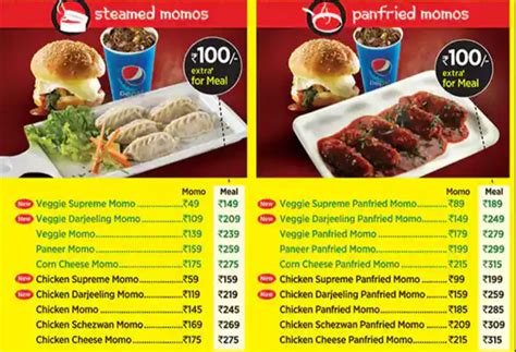 Menu at WOW! Momo, Mumbai, Shop 7