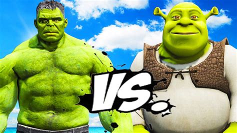 HULK VS SHREK - EPIC BATTLE - YouTube