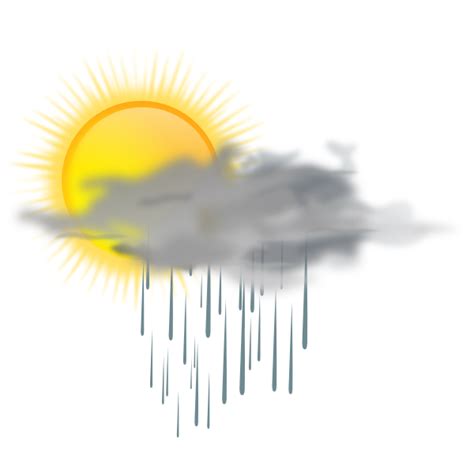 Sun And Rain Cloud Clip Art at Clker.com - vector clip art online, royalty free & public domain