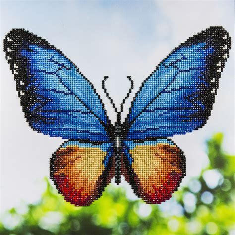 Leisure Arts Inc Diamond Art 12" x 12" Intermediate Butterfly Kit, 1 ...