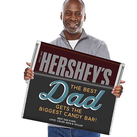 The Best Dad Gets the Biggest Candy Bar Personalized 5lb Hershey Bar