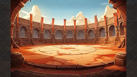 BACKGROUND - Stylized Battle Arena 1 in 2D Assets - UE Marketplace